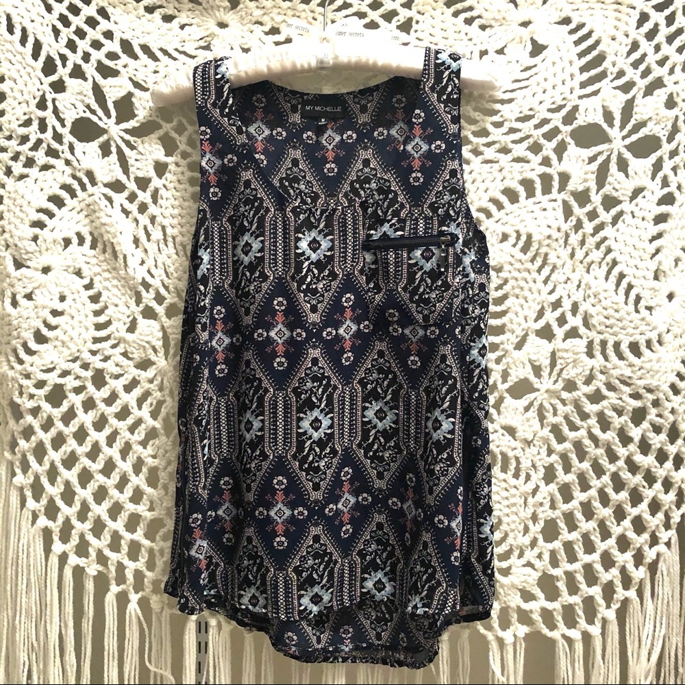 My Michelle Patterned Tank Top - Picture 2 of 8